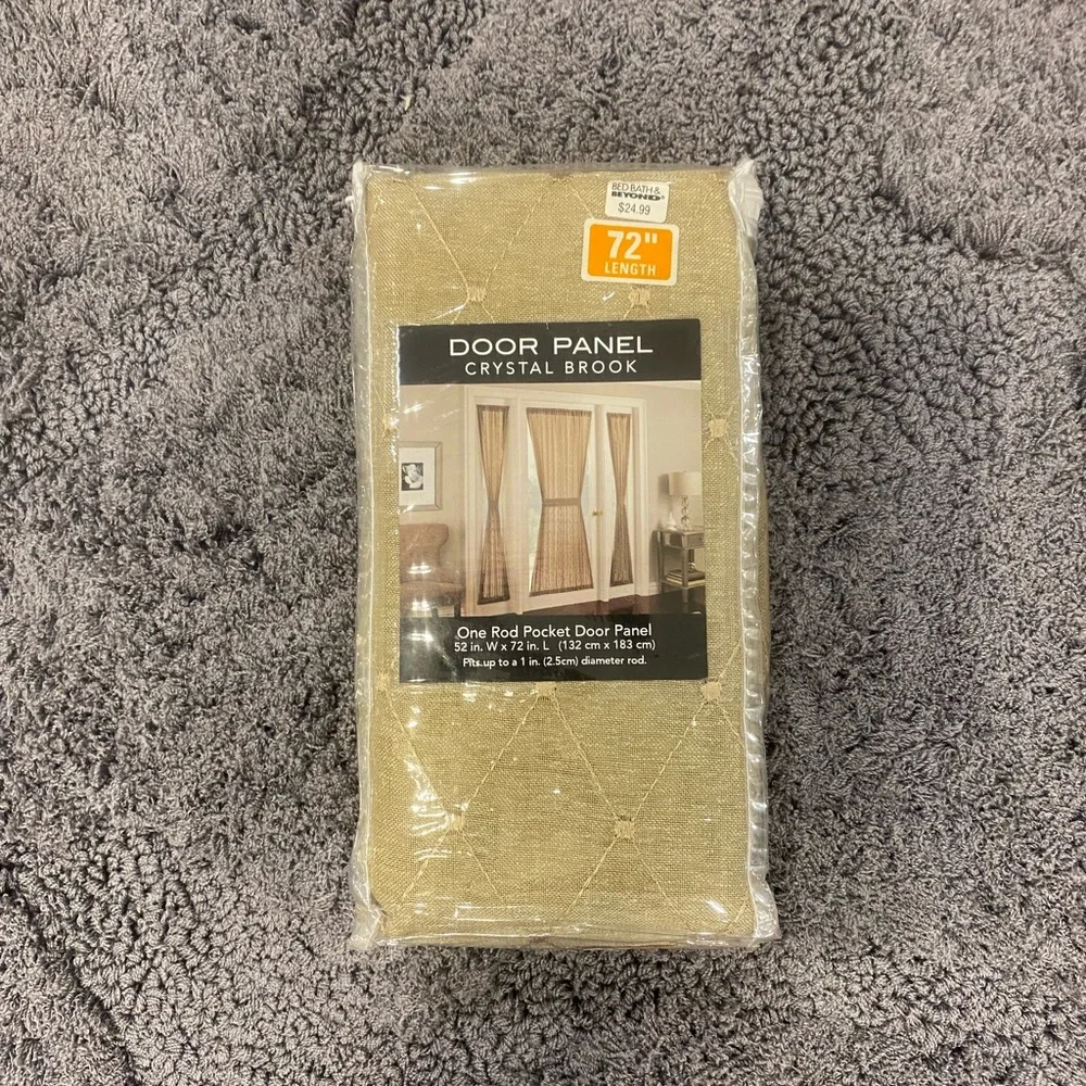 One Rod Pocket Door Panel-Parchment